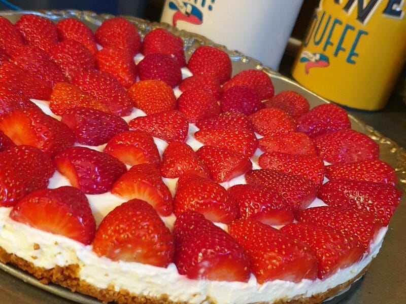 Cliquez pour zoomer ! Tarte aux fraises sans cuisson Thermomix par Elham77