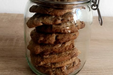 Cliquez pour zoomer ! Cookies aux éclats de pralines roses et pépites de chocolat au Thermomix