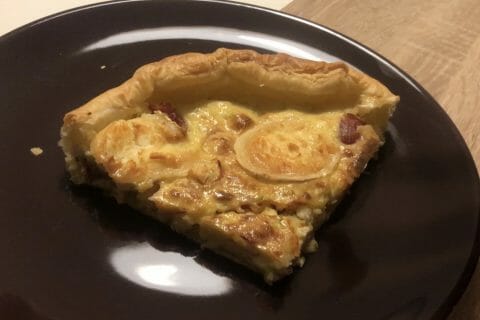 Cliquez pour zoomer ! Tarte courgette, jambon & chèvre au Thermomix