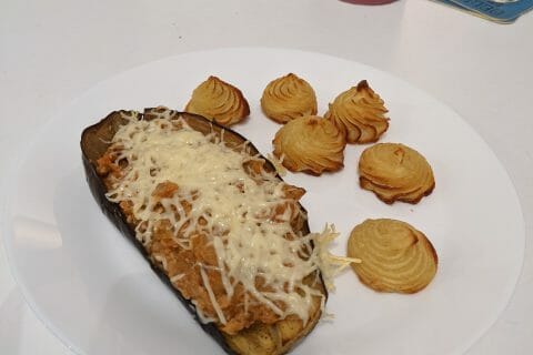 Cliquez pour zoomer ! Aubergines farcies au thon au Thermomix