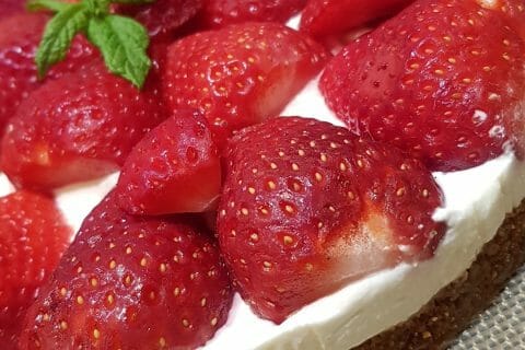 Cliquez pour zoomer ! Tarte aux fraises sans cuisson Thermomix par Karine