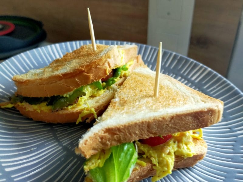 Cliquez pour zoomer ! Club sandwich poulet curry Thermomix par Ju