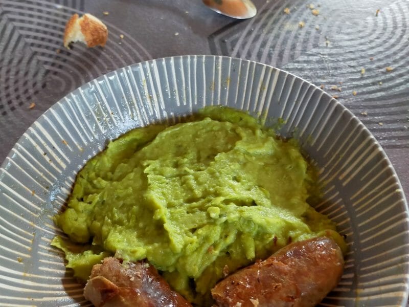 Cliquez pour zoomer ! Purée de pommes de terre et petits pois à la menthe Thermomix par Ju