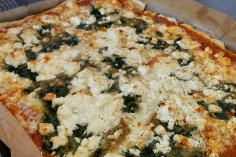 Cliquez pour zoomer ! Pizza épinards et feta Thermomix par Ju