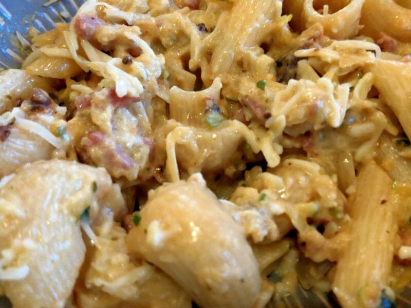 Cliquez pour zoomer ! Pâtes aux courgettes façon carbonara Thermomix par Ju