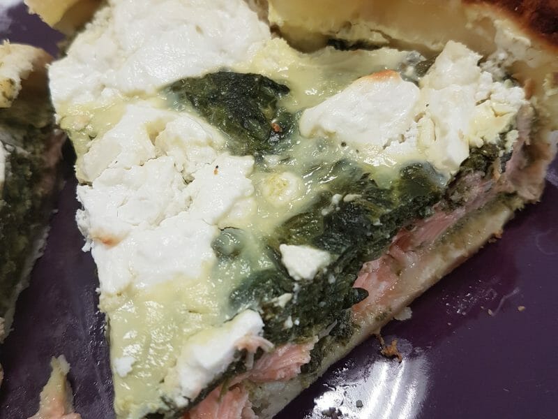 Cliquez pour zoomer ! Tarte épinards, saumon et chèvre Thermomix par Laurence7739