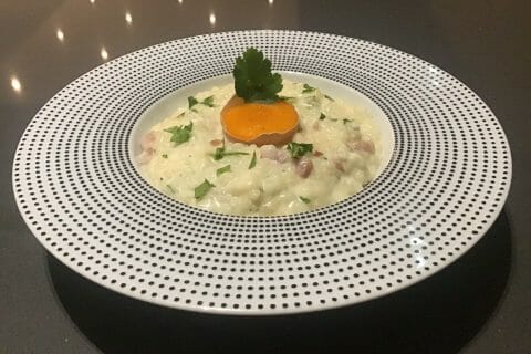 Cliquez pour zoomer ! Risotto façon carbonara Thermomix par valou31150