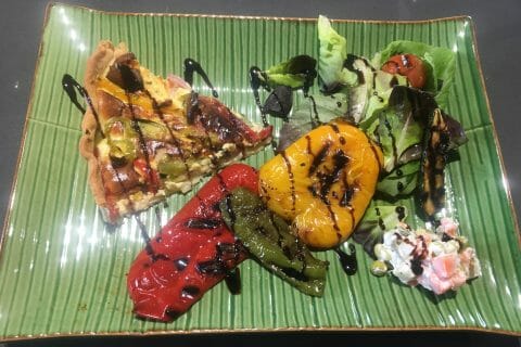 Cliquez pour zoomer ! Quiche poivrons et courgettes au Thermomix