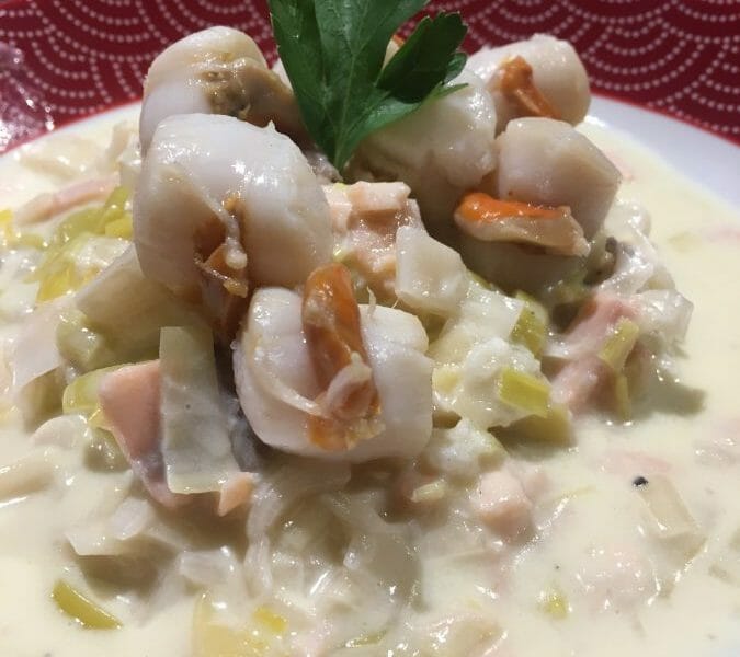 Cliquez pour zoomer ! Saint Jacques aux poireaux Thermomix par valou31150