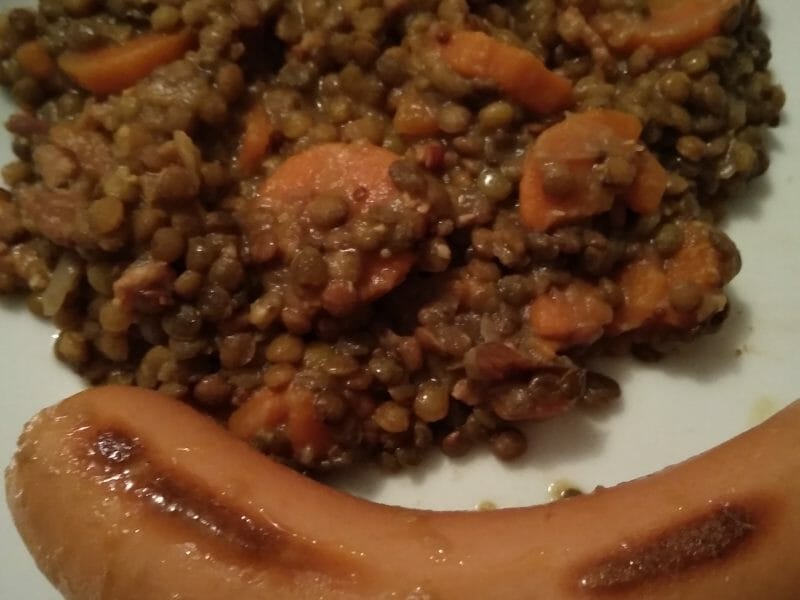 Cliquez pour zoomer ! Lentilles et ses saucisses Thermomix par gaumar