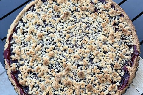 Cliquez pour zoomer ! Tarte aux cerises façon crumble Thermomix par Lilou1971