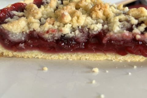 Cliquez pour zoomer ! Tarte aux cerises façon crumble Thermomix par Lilou1971