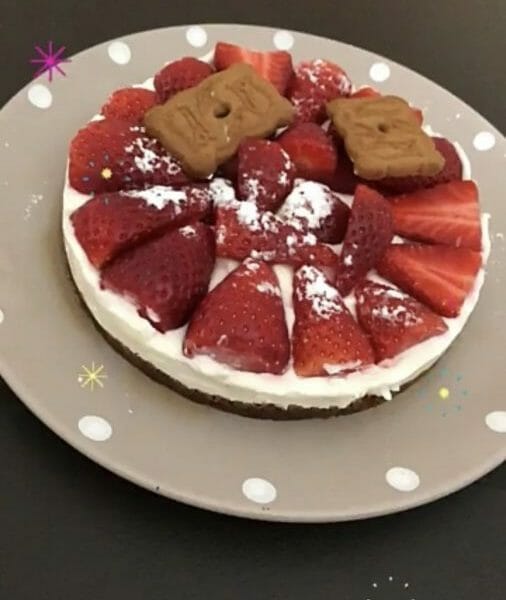 Cliquez pour zoomer ! Tarte aux fraises sans cuisson Thermomix par lilarose84