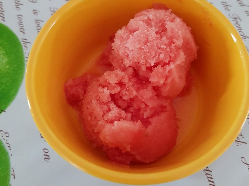 Cliquez pour zoomer ! Sorbet à la pastèque Thermomix par Akkabene