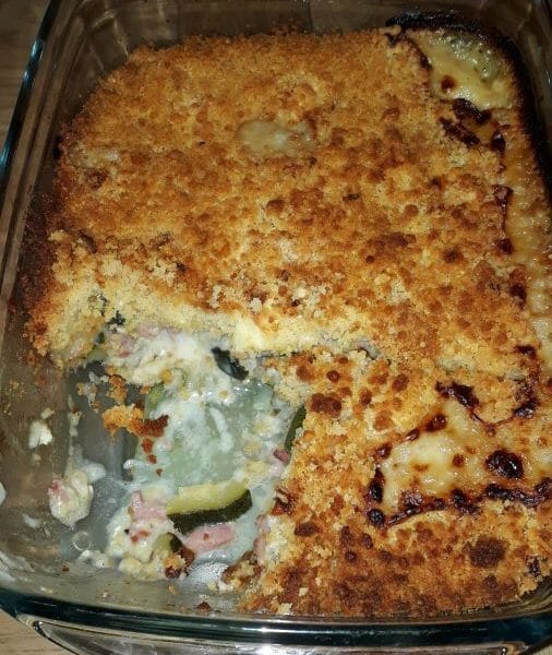 Cliquez pour zoomer ! Crumble courgettes, chèvre et lardons Thermomix par Flodanse