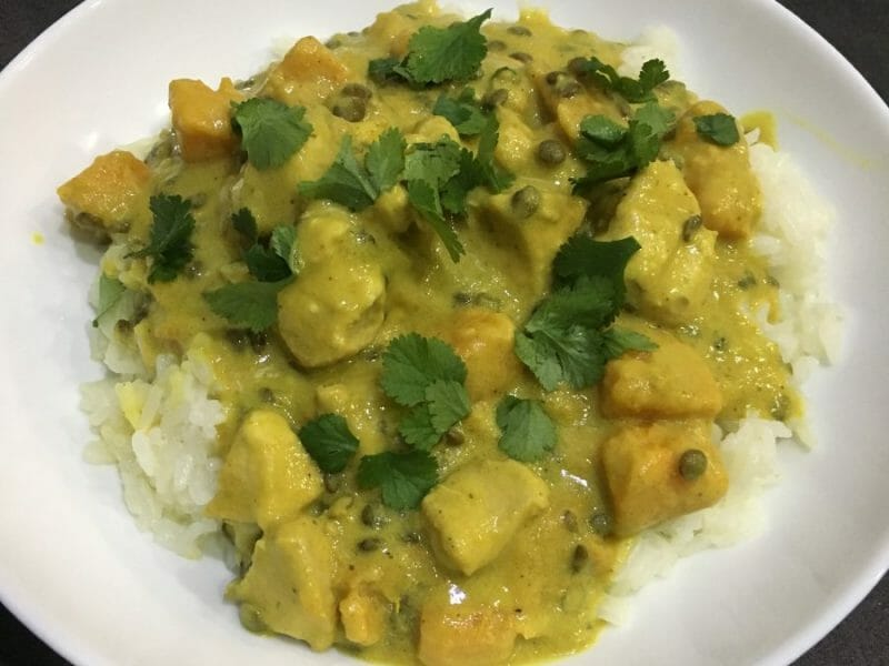 Cliquez pour zoomer ! Curry de poulet aux patates douces Thermomix par maleke