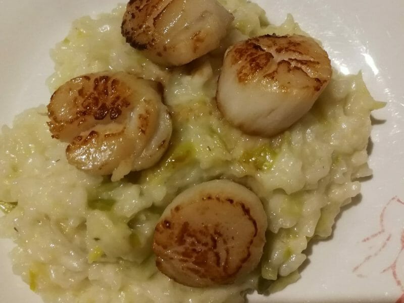 Cliquez pour zoomer ! Risotto aux Saint Jacques et poireaux Thermomix par sindy22