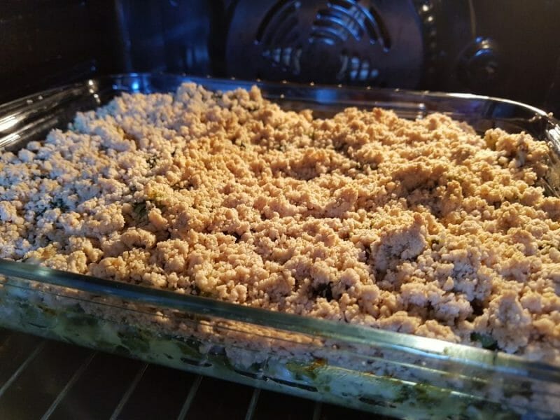 Cliquez pour zoomer ! Crumble courgettes, basilic et parmesan Thermomix par titounette64