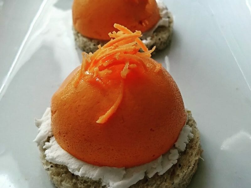 Cliquez pour zoomer ! Dômes à la mousse de poivrons et chèvre frais Thermomix par Christie