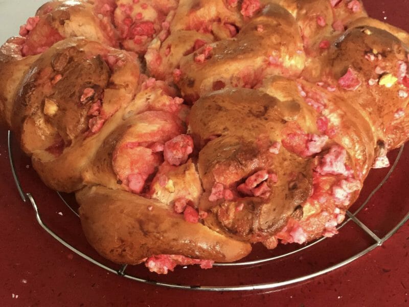 Cliquez pour zoomer ! Brioche aux pralines roses Thermomix par hernestine