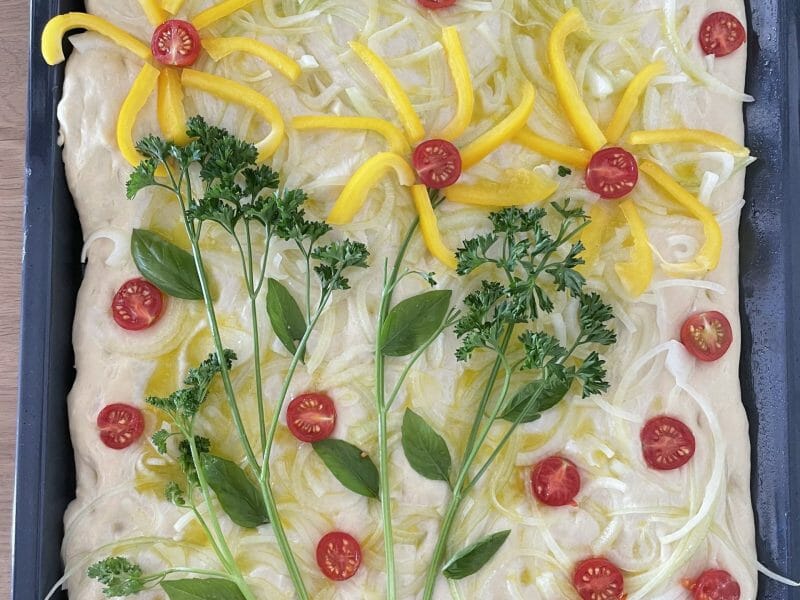 Cliquez pour zoomer ! Focaccia aux oignons Thermomix par AuroreChdv