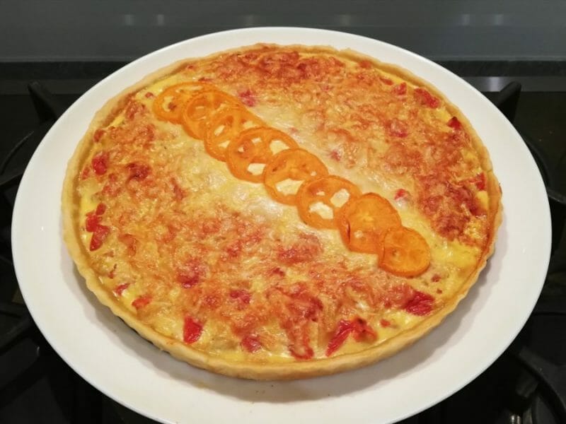 Cliquez pour zoomer ! Tarte au thon, tomate et moutarde Thermomix par Lenayg