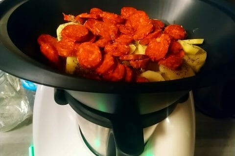 Cliquez pour zoomer ! Gratin de pommes de terre au chorizo Thermomix par mimichris