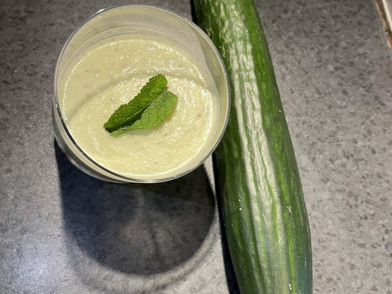 Cliquez pour zoomer ! Soupe froide concombre et menthe Thermomix par MF31