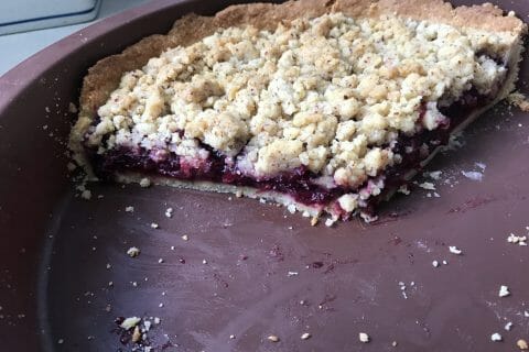 Cliquez pour zoomer ! Tarte aux cerises façon crumble Thermomix par jamaya27