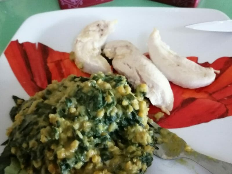 Cliquez pour zoomer ! Dhal d’épinards et de lentilles corail Thermomix par flen