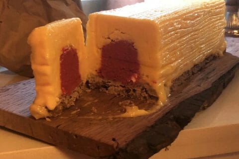 Cliquez pour zoomer ! Bûche glacée mangue et framboise Thermomix par Steph0277