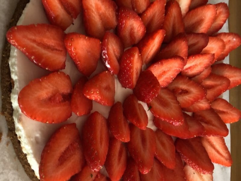 Cliquez pour zoomer ! Tarte aux fraises sans cuisson Thermomix par Hijadem