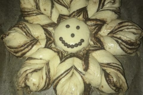 Cliquez pour zoomer ! Brioche étoilée au Nutella Thermomix par darina