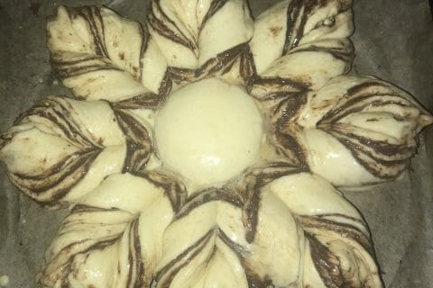 Cliquez pour zoomer ! Brioche étoilée au Nutella Thermomix par darina