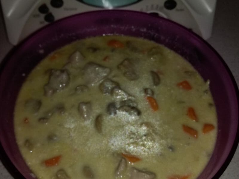 Cliquez pour zoomer ! Blanquette de dinde au bleu d’auvergne Thermomix par Nathouly