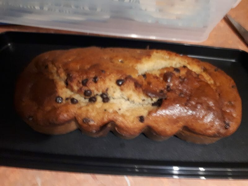 Cliquez pour zoomer ! Cake banane et pépites de chocolat Thermomix par Cecilou89