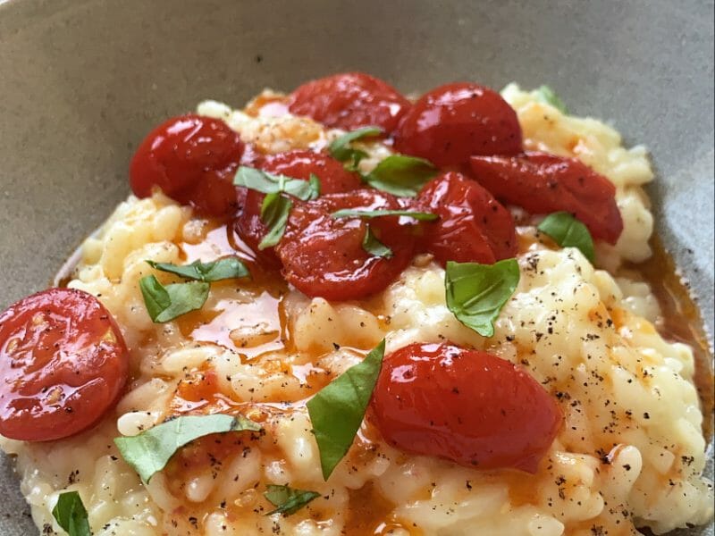 Cliquez pour zoomer ! Risotto tomates cerises basilic Thermomix par Likecooking
