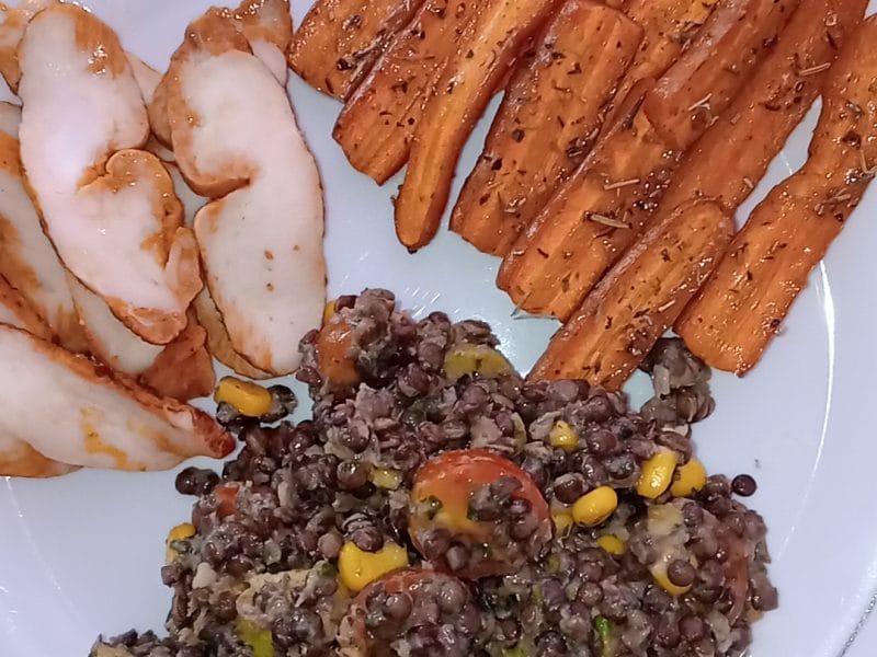 Cliquez pour zoomer ! Salade de lentilles Thermomix par macaron13