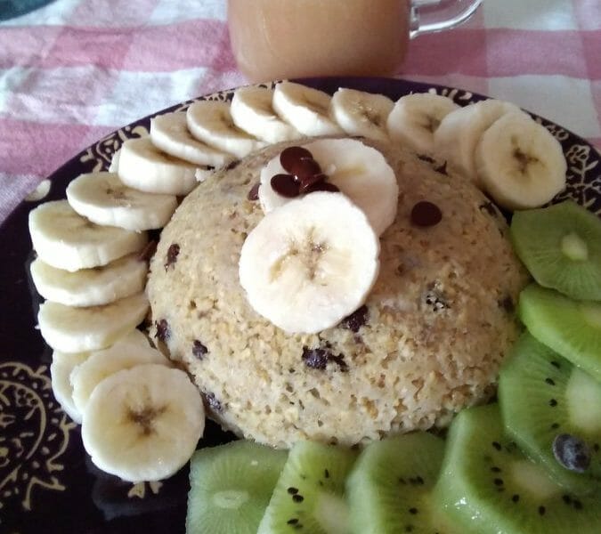 Cliquez pour zoomer ! Bowl cake banane et pépites de chocolat Thermomix par macaron13