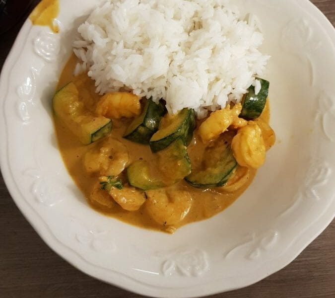 Cliquez pour zoomer ! Curry de crevettes au lait de coco Thermomix par Fleur5555