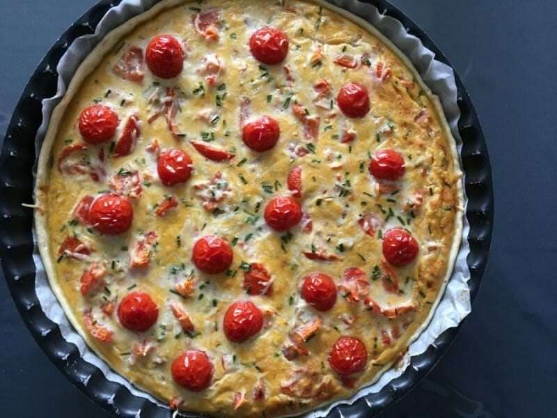 Cliquez pour zoomer ! Tarte au thon, tomate et moutarde Thermomix par Rosalya
