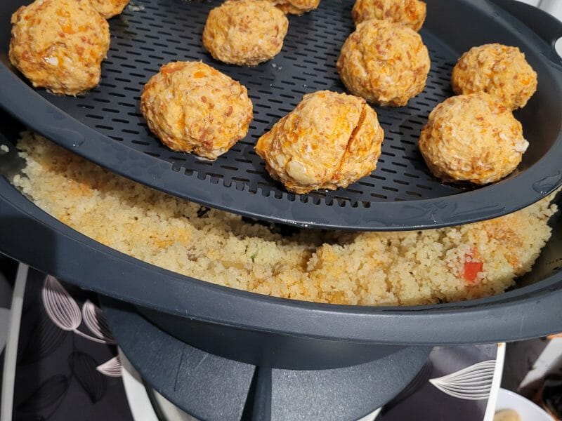 Cliquez pour zoomer ! Boulettes de poulet au chorizo Thermomix par Milmil