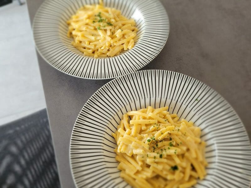 Cliquez pour zoomer ! Macaroni sauce Alfredo Thermomix par Milmil