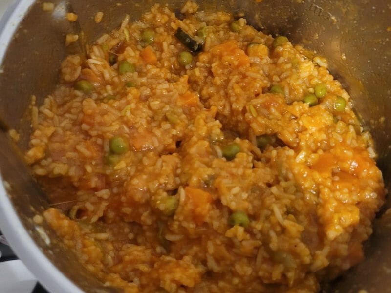 Cliquez pour zoomer ! Riz safrané aux petits légumes Thermomix par Milmil