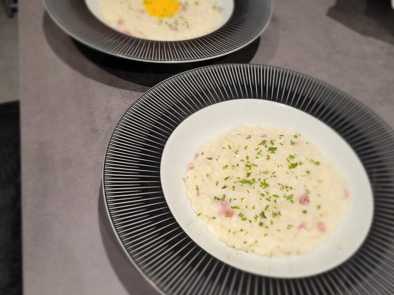 Cliquez pour zoomer ! Risotto façon carbonara Thermomix par Milmil