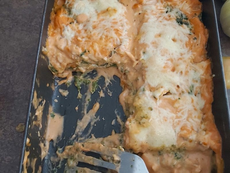 Cliquez pour zoomer ! Lasagnes au saumon et aux épinards Thermomix par gene69