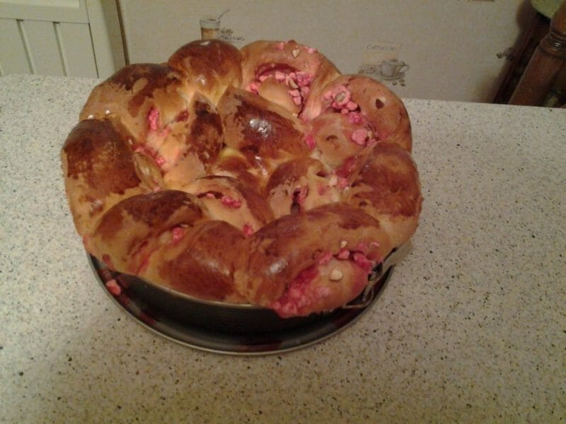 Cliquez pour zoomer ! Brioche aux pralines roses Thermomix par caramel54