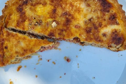 Cliquez pour zoomer ! Tarte au thon, tomate et moutarde Thermomix par monique56