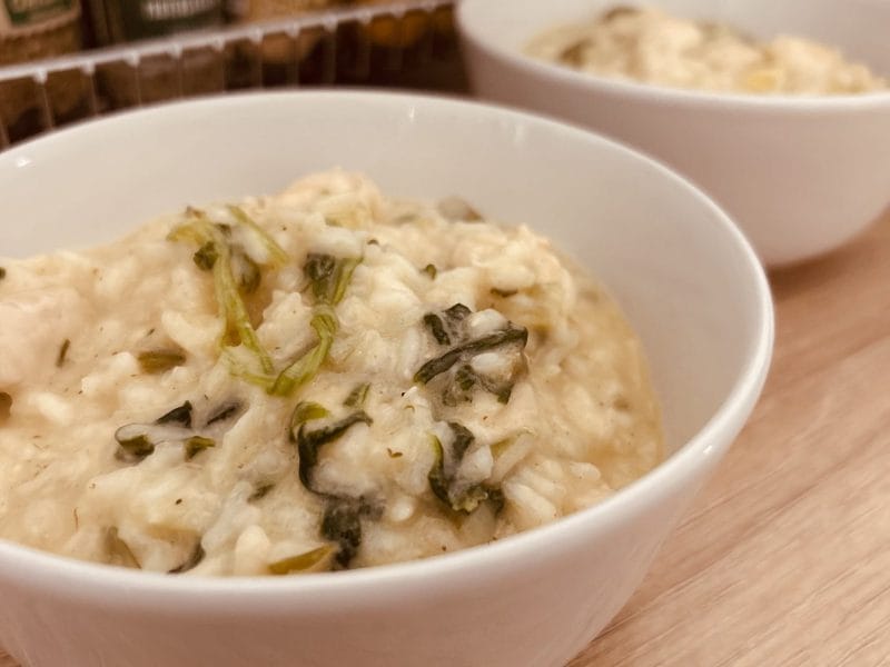 Cliquez pour zoomer ! Risotto au poulet, épinards et poireaux Thermomix par Mcgb