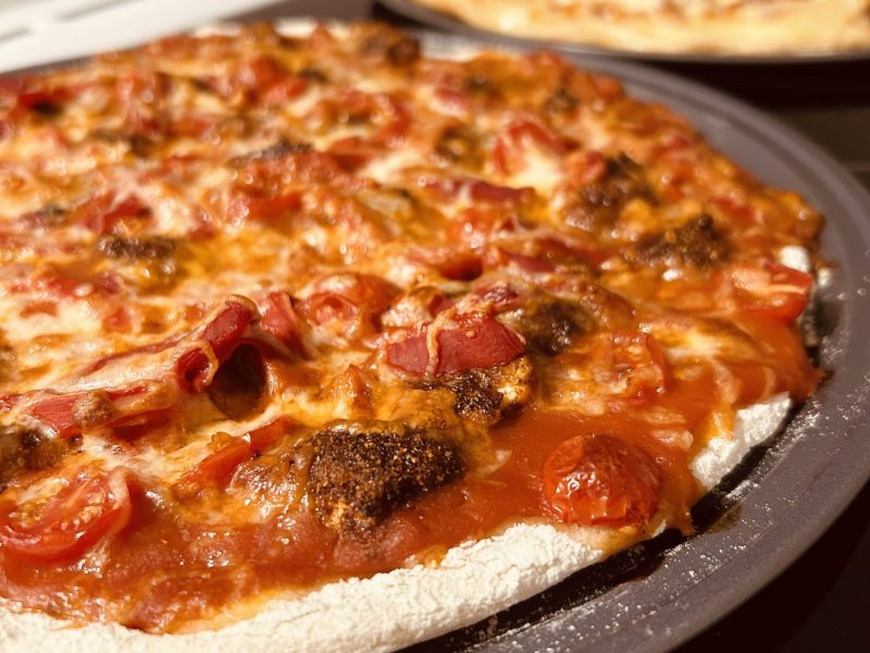 Cliquez pour zoomer ! Pizza poulet tandoori Thermomix par Mcgb